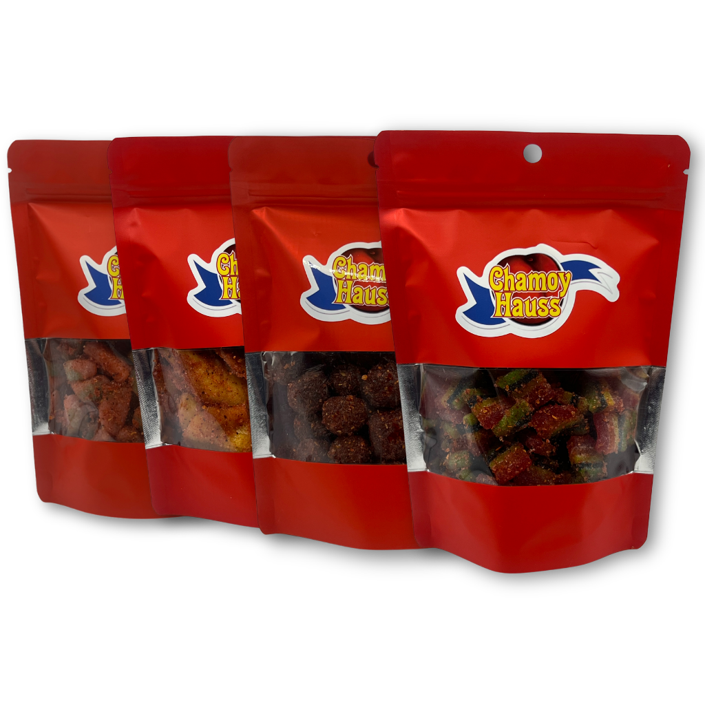 20 oz Chamoy Lovers Bundle – Mango, Watermelon, Chili Tamarind Bites, Rainbows Bites