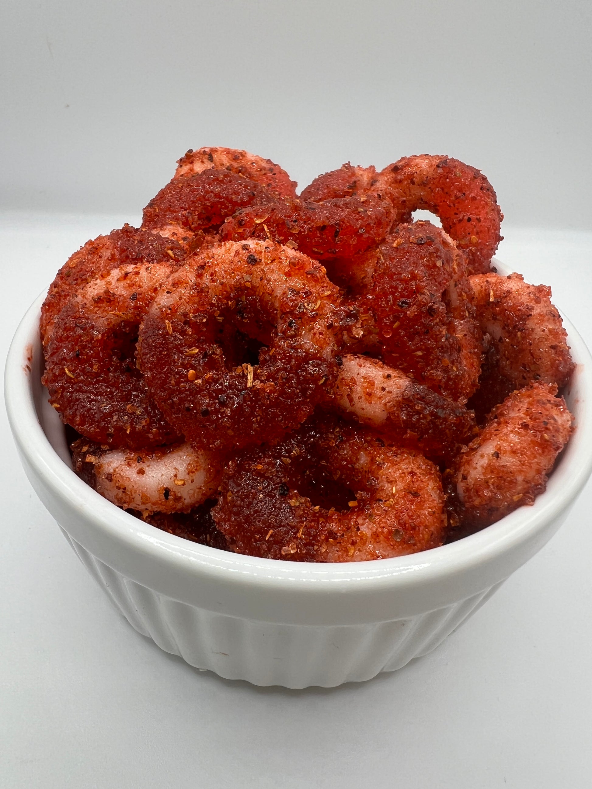 Watermelon Rings with Chamoy & Chili Mix