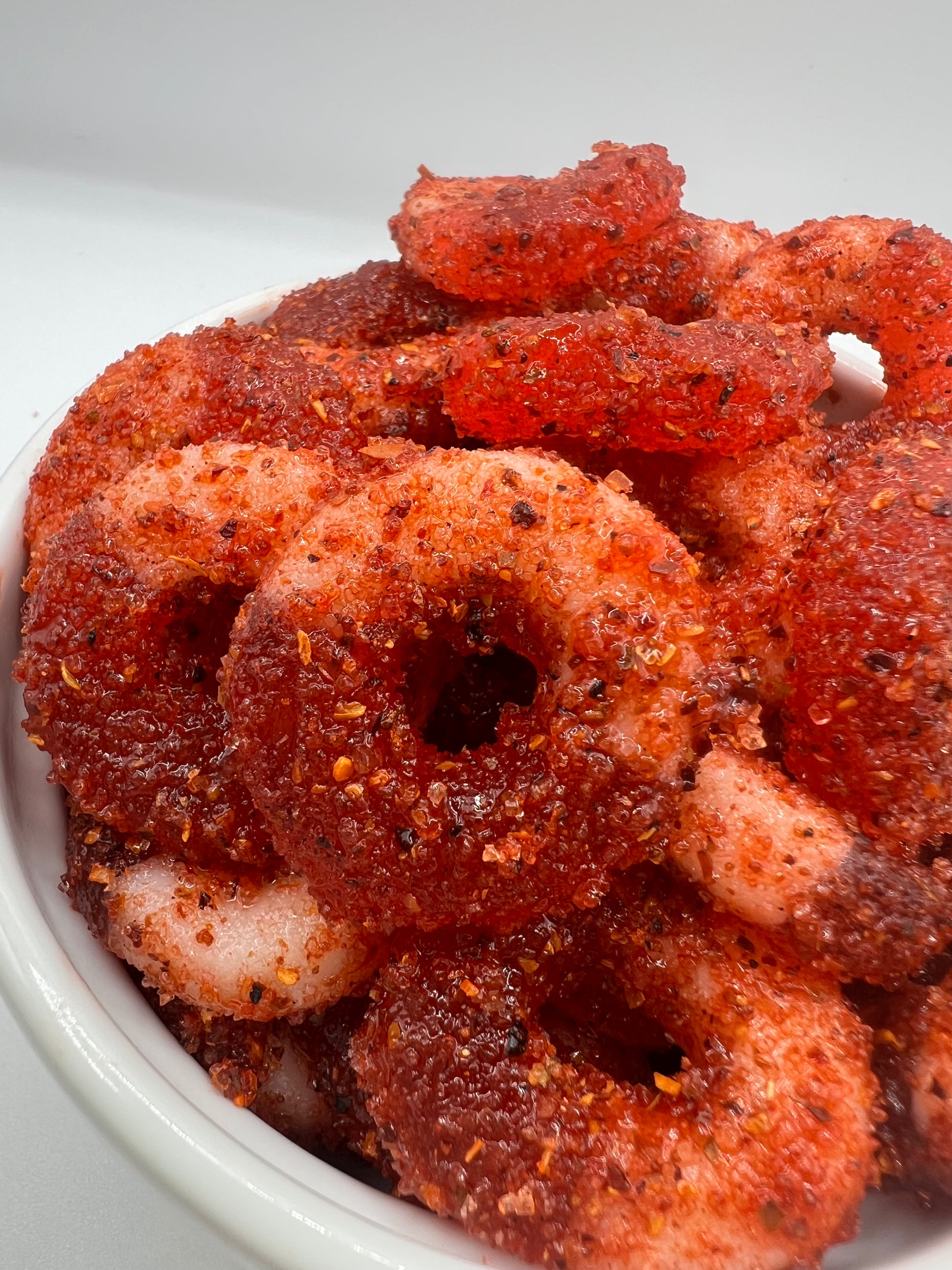 Watermelon Rings with Chamoy & Chili Mix