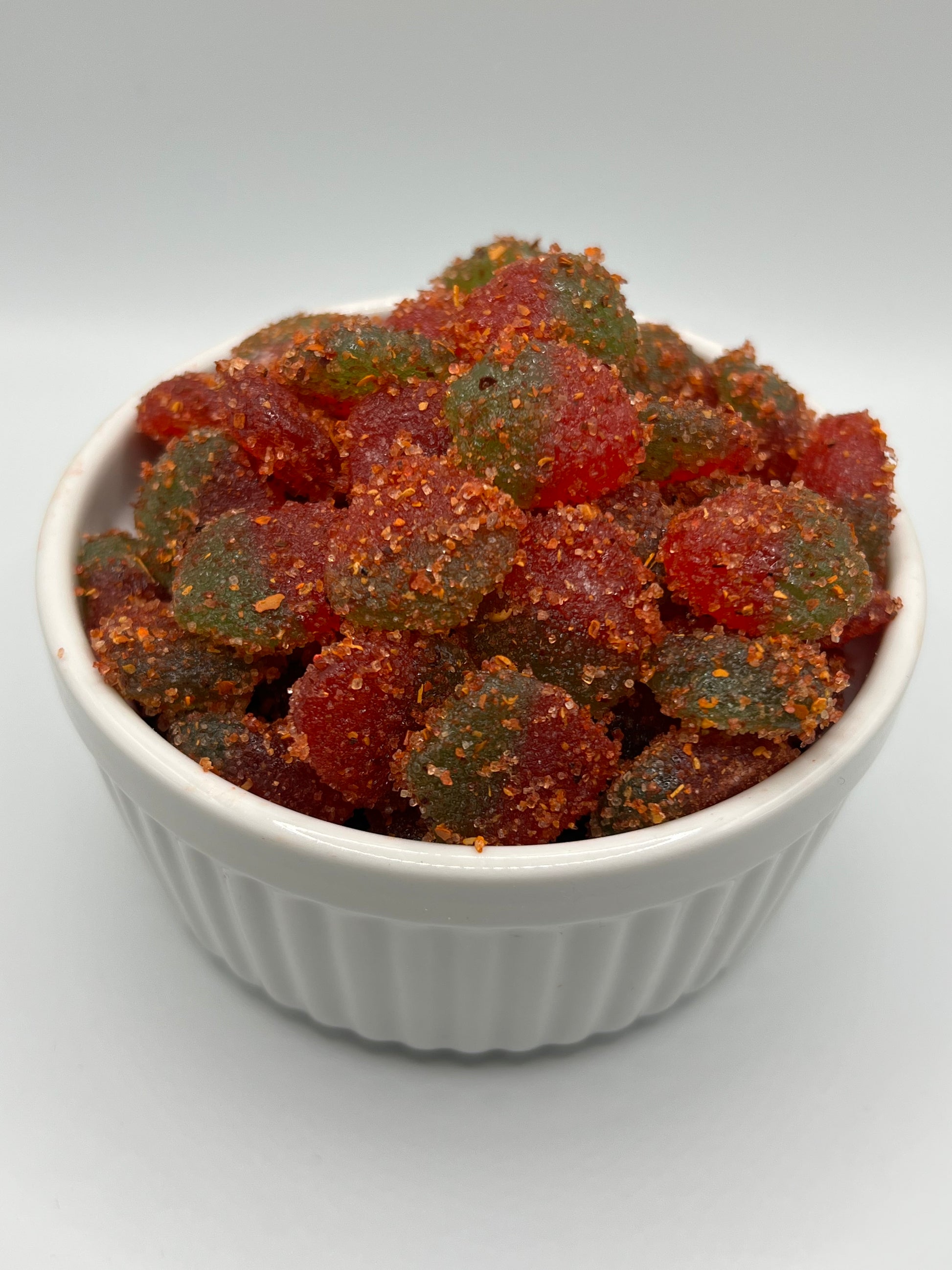 Strawberry Gummies with Chamoy & Chili Mix