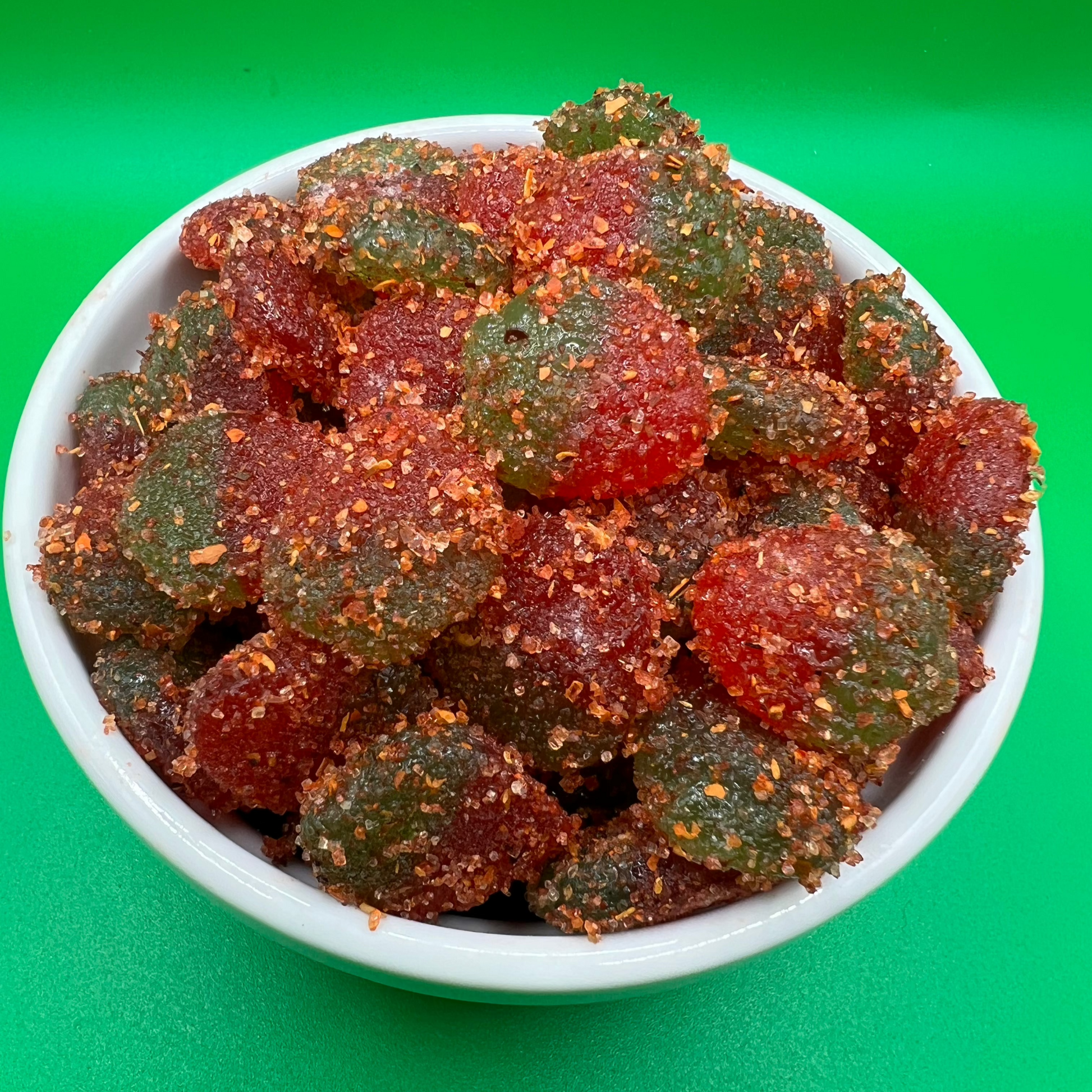 Strawberry Gummies with Chamoy & Chili Mix