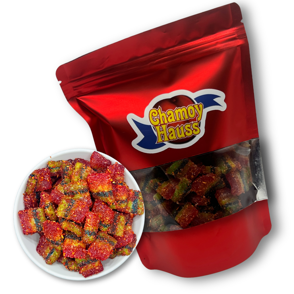 Rainbow Bites with Chamoy & Chili Mix
